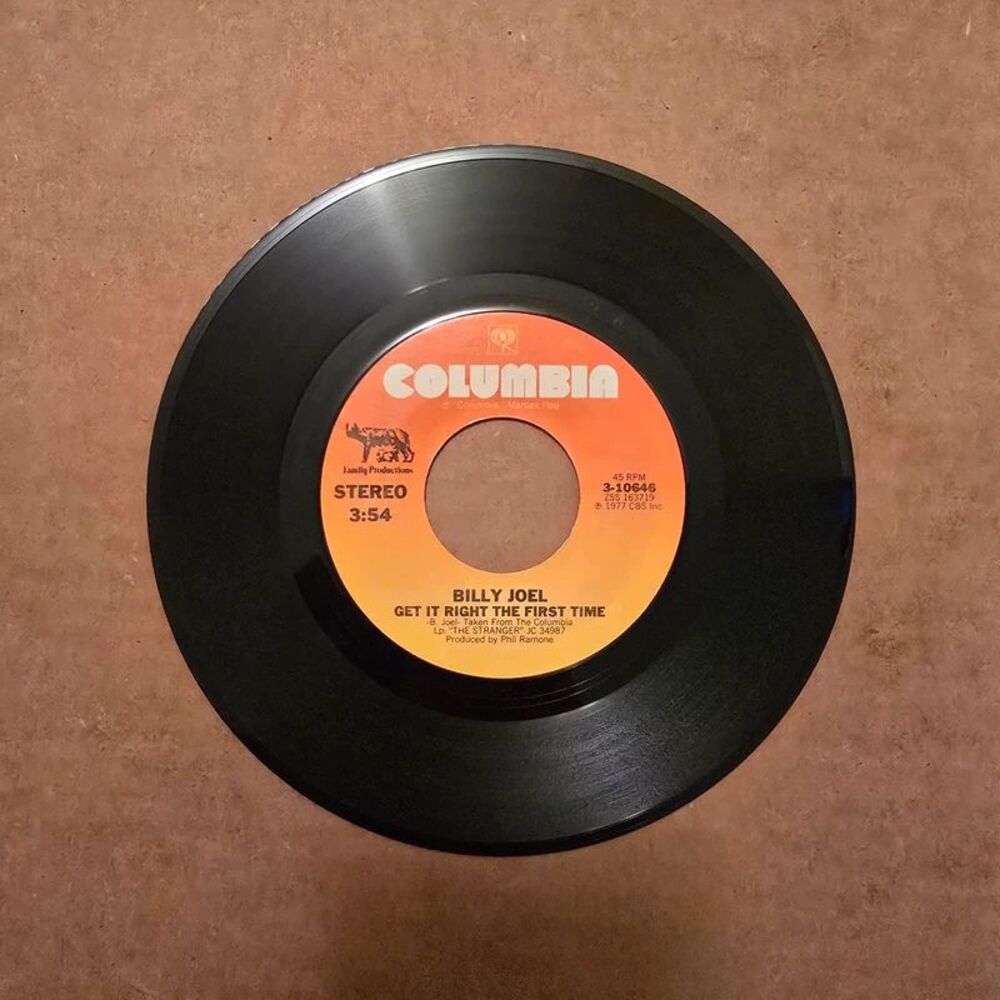 Billy Joel get it right / just the way you are vinyl 45 record